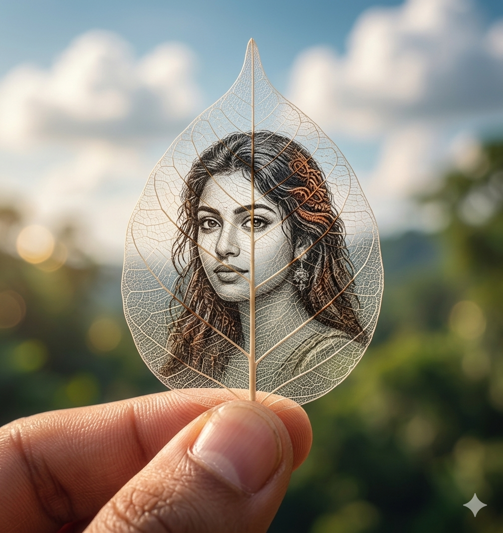 a transparent skeleton leaf